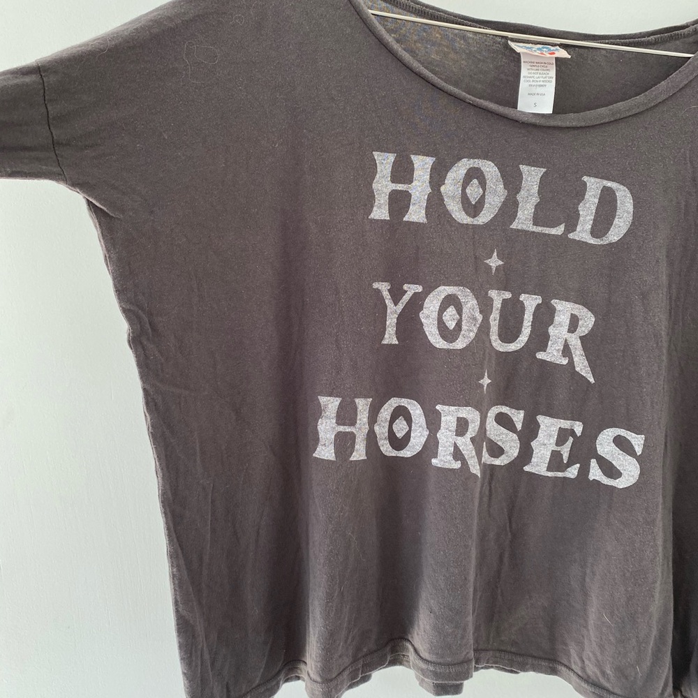 Hold Your Horses Junk food black T-shirt
